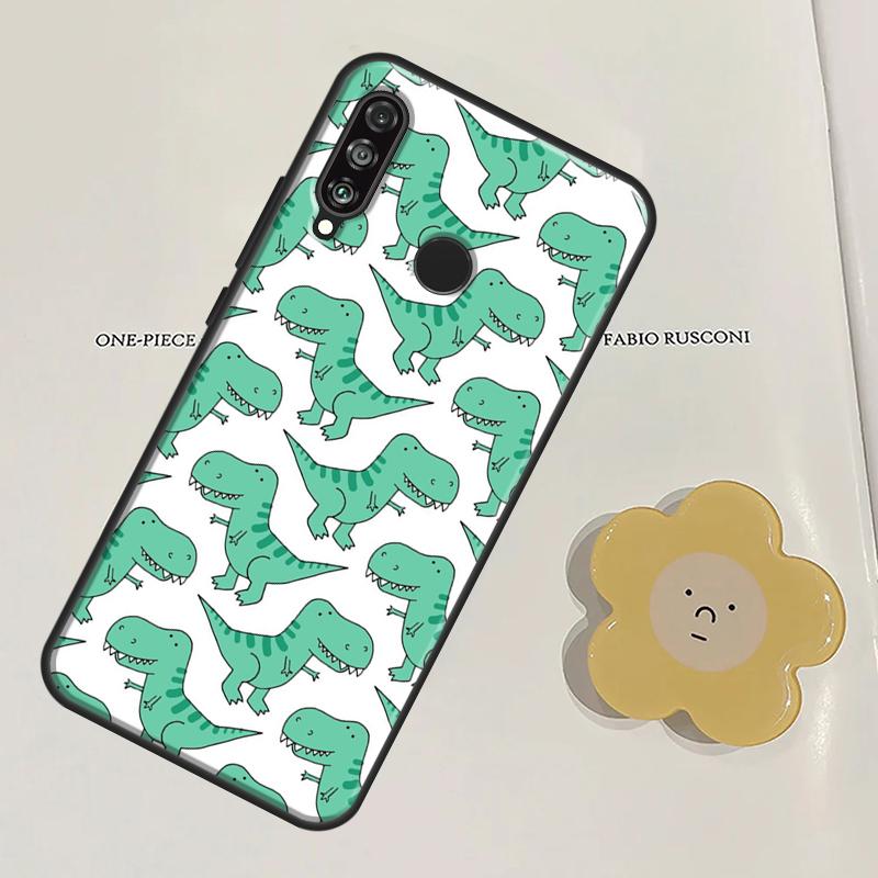 Cartoon Dinosaur For Huawei Nova Y60 Y70 Y90 Y61 Y91 3i 7i 8i 11i Nova 11 9 10 SE P20 P40 Lite P30 Pro Case