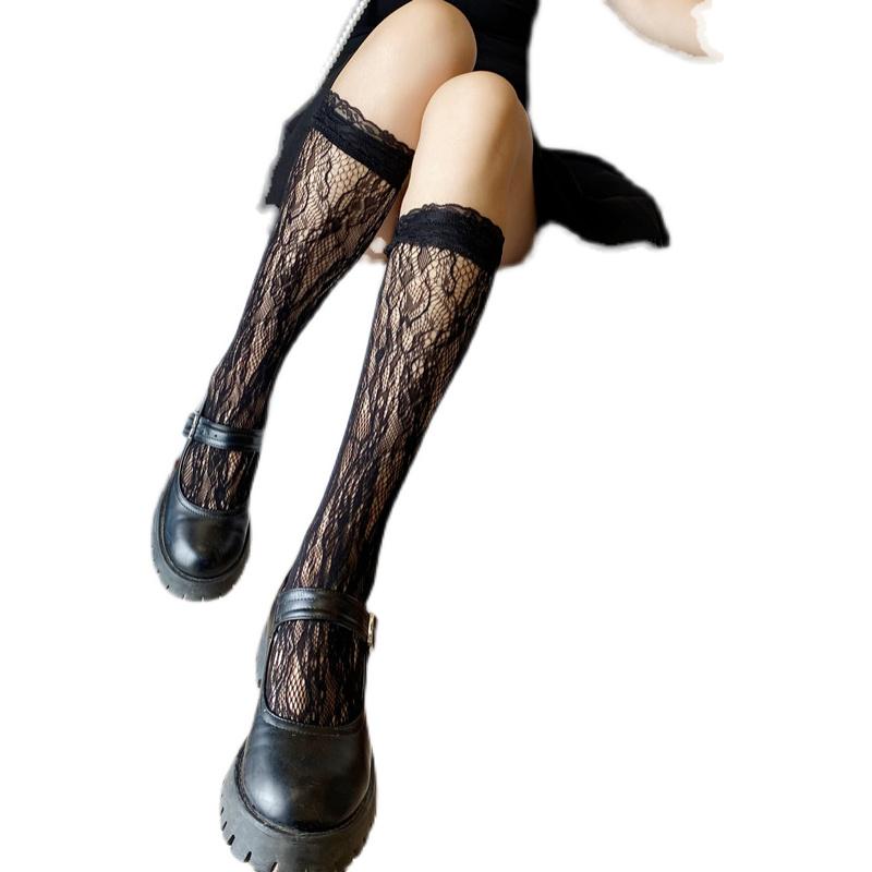 Japanese Style Lolita Lace Calf Socks - Women's Summer Mid-Length Martin Boot Socks
