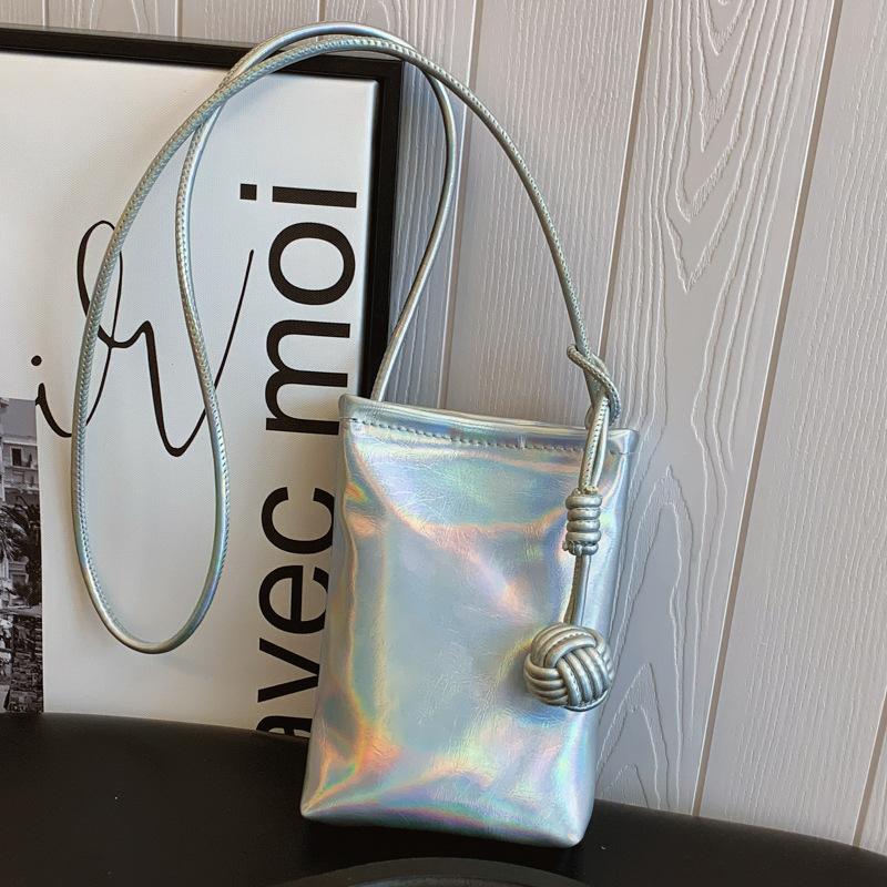 

Нишевая текстура мини маленькая сумка женская 2025 новая простая повседневная сумка для мобильного телефона корейская мода красивая сумка-мессенджер