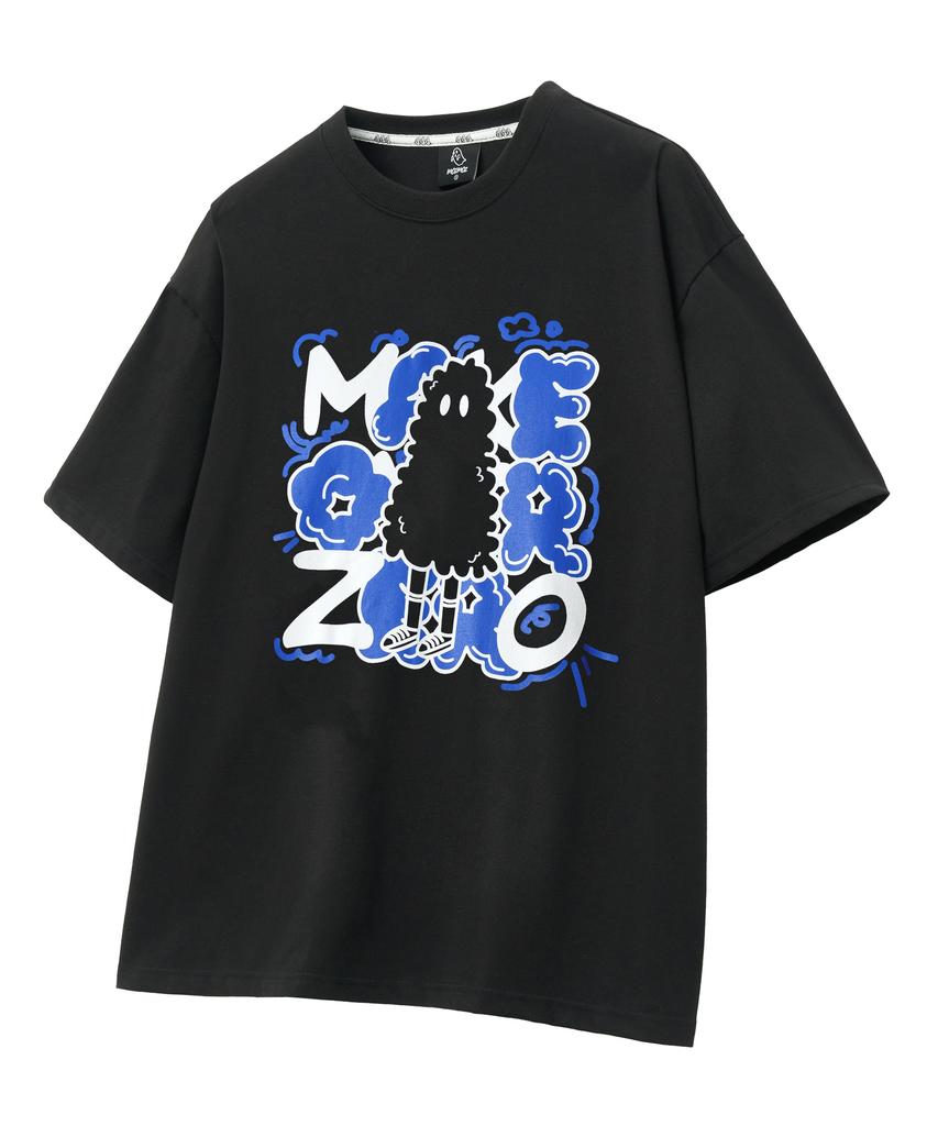 MOZMOZ Cloud Oversized Short Sleeve T-Shirt Black
