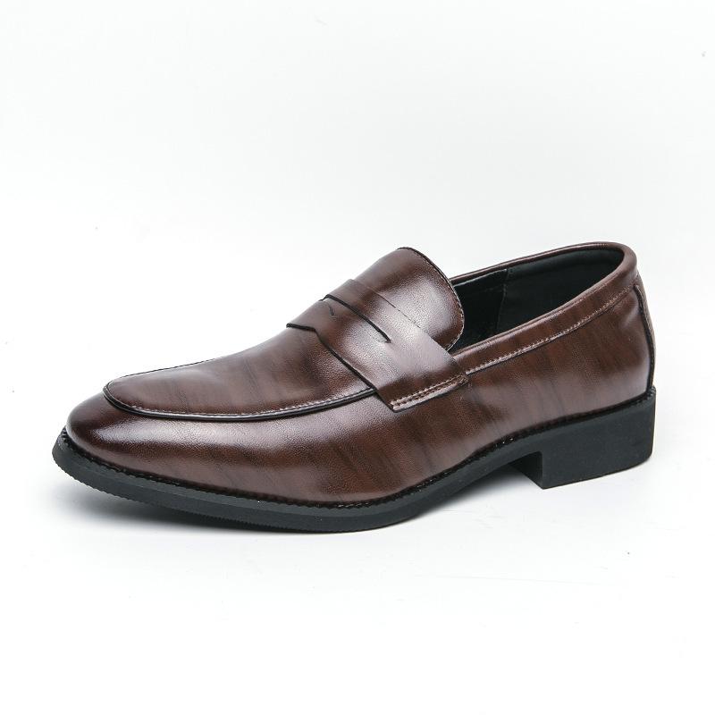 Herrenschuhe Ganzjahres Business Casual Lederschuhe Herren Trend Loafer Ein-Pedal Deutsch