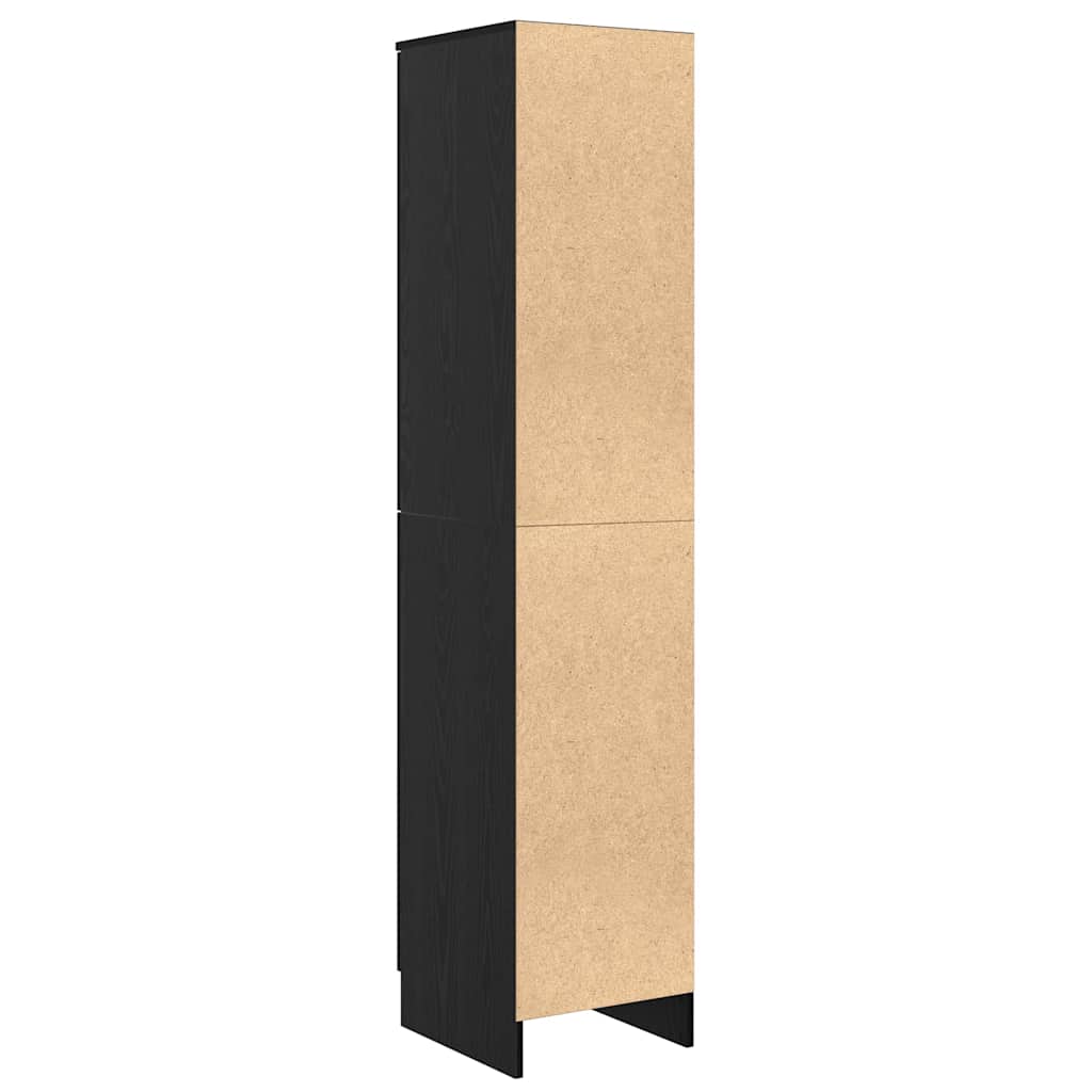Highboard In Black Oak Look 35 X 39 X 168 Cm
