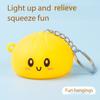 New Pinch Dumpling Squishy Toy, Silicone Lights Up Buns, Glowing Baozi Keychains, Emotion Fidgets Toy Creative Christmas Gift
