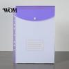 Office Supplies Organizer 3Pcs 11 Hole A4 File Folder with Snap Button, Colorful Document Organizer, Bag Horizontal & Vertical Transparent Label Slot,