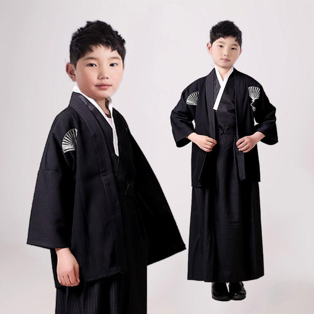 Printed Floral Kids Sakura Girl  Kimono Dress Kids Japanese Style Yukata Bathrobe  Fireworks