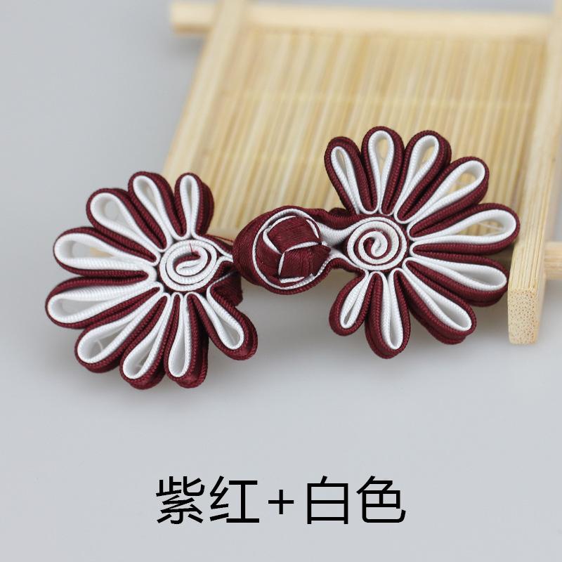 5 Pairs Fashion Flower Chinese Frog Closure Buttons Knot Fastener Sewing Handmade Craft DIY Cheongsam Cloth Button