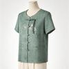 Elderly Women's New Chinese Style Short Sleeve Summer Shirt