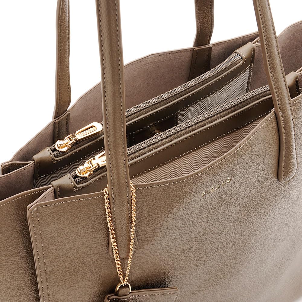 FIRANO Arrangement Part Tote Bag (with Pass Case) Women's FIRANO 403070 Greige