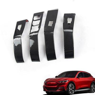 Zestaw 4 naklejek na panel sterowania szybami do Ford Mustang Mach-E: Akcesoria do modyfikacji wnętrza samochodu