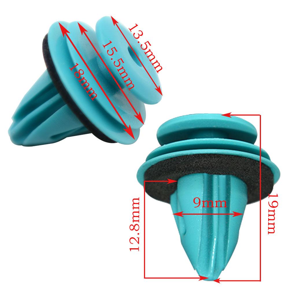 100Pcs Green Nylon Retaining Clip for Toyota Bumper Door Buckle Car Interior Accessories Auto Vehicle Retainer Fastener Rivet