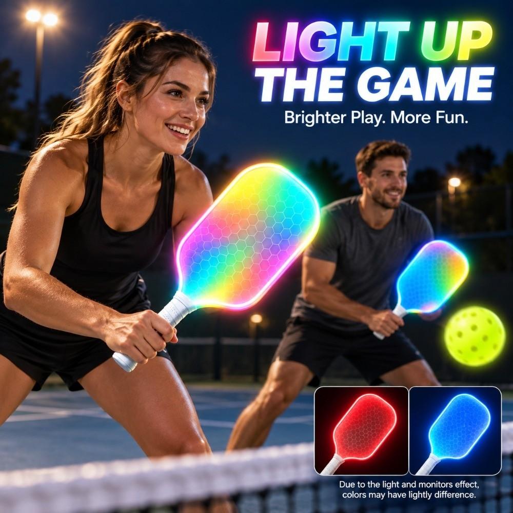 Frosted Surface Pickleball Paddles LED Lighting Pickle Ball Paddle Professional Game