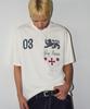 TRAVEL Glory Remains Pigment Henley Neck Short Sleeve T-Shirt Cream