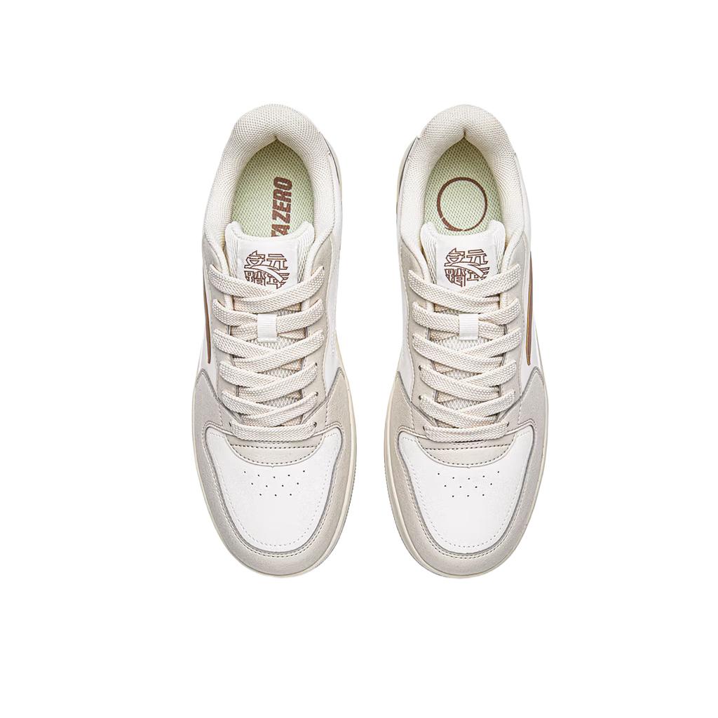 Men's Sneakers ANTA Life Collection Skate Shoes Men's Low-top Ivory White/Sandy Gray/Fish Belly White