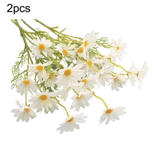 

Artificial Flower Bouquet 2 or 5 Stems 21 Inch Realistic Silk Flowers with Detachable Bendable Stems UV Resistant Fake Flower Home Wedding Decor 2pcs білий