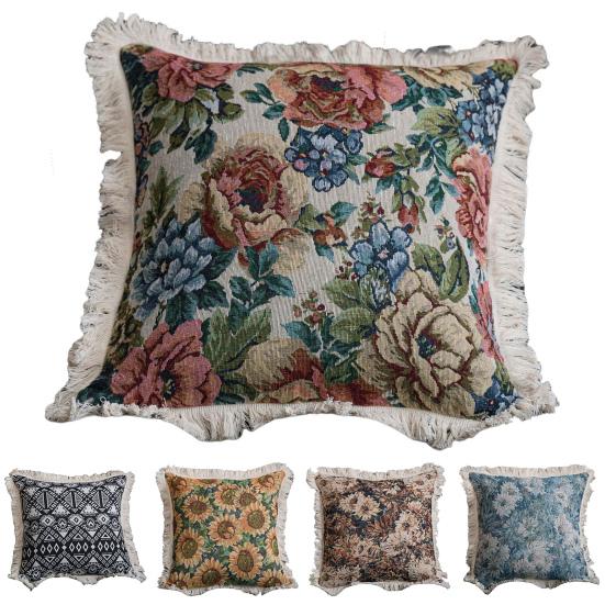 Attractive Cushion Cover Non-shrink Home Decoration 45cm Flower Pillow Case Office Decor