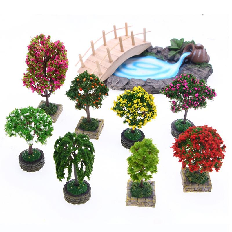 1:12 Copac Peisaj Miniatură Casă de Păpuși Portocal Copac Decor Grădină Jucărie Accesorii Casă de Păpuși