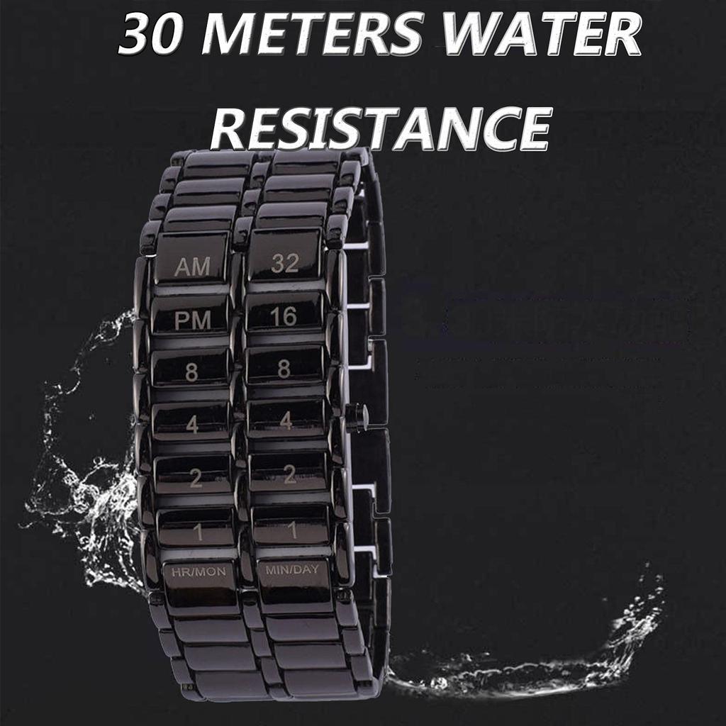 Binary Waterproof Digital Watch for Men - Titanium Alloy Material, Ideal for Sports Time Browsing