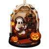 Cute Halloween Decorations Warm Halloween Ornaments Spooky Halloween Ghost Ornaments for Indoor Home Decor Acrylic for Reading