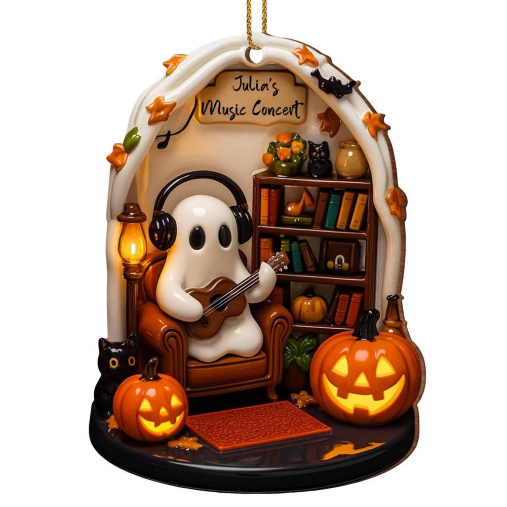 Cute Halloween Decorations Warm Halloween Ornaments Spooky Halloween Ghost Ornaments for Indoor Home Decor Acrylic for Reading