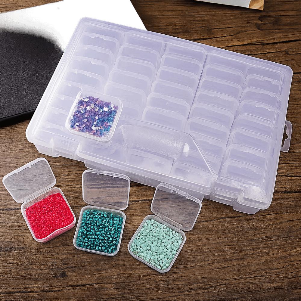 Plastic Jewelry Beads Storage Case 45 Grids Pudding Bean Container  Craft Storage