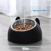 Cat Ear Shaped Elevated Stainless Steel Pet Bowl Non-Slip Scratch Resistant Feeder for Small Cat Dog Food Water