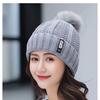 Women's Winter Korean Wool Hat with Velvet, Thick Scarf, and Knitted Ear Protection for Warmth and Style While Biking