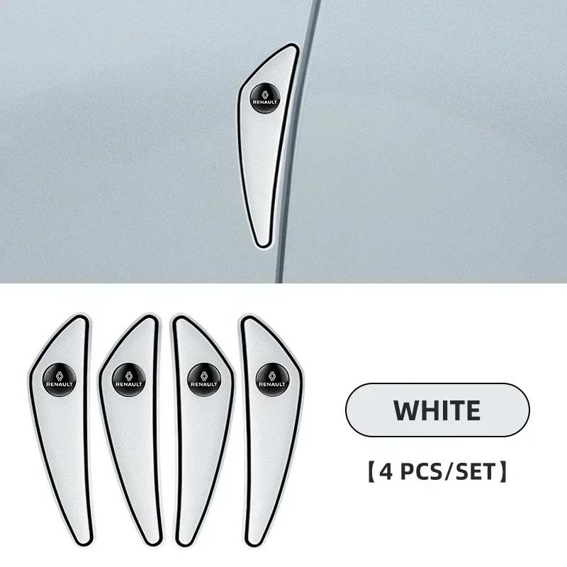 4pcs Car Body Bumper Antis-scratch Anti-collision Rubber Strips For Renault Megane 2 3 Koleos Duster Clio 4 Logan Captur Kadjar R666