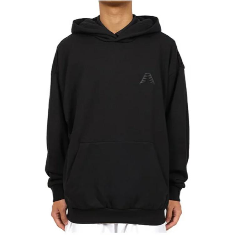 Adidas Originals Solid Color Logo Embroidered Hoodie Long Sleeve Sweatshirt Men Sweatshirt Black IU2809