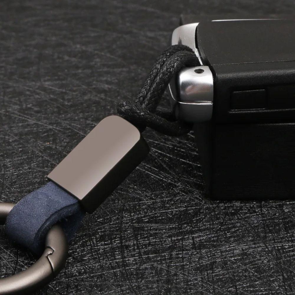 Multifunctional Leather Fur Keychain Anti-Lost Car Trinket Keyring Jewelry Accessories