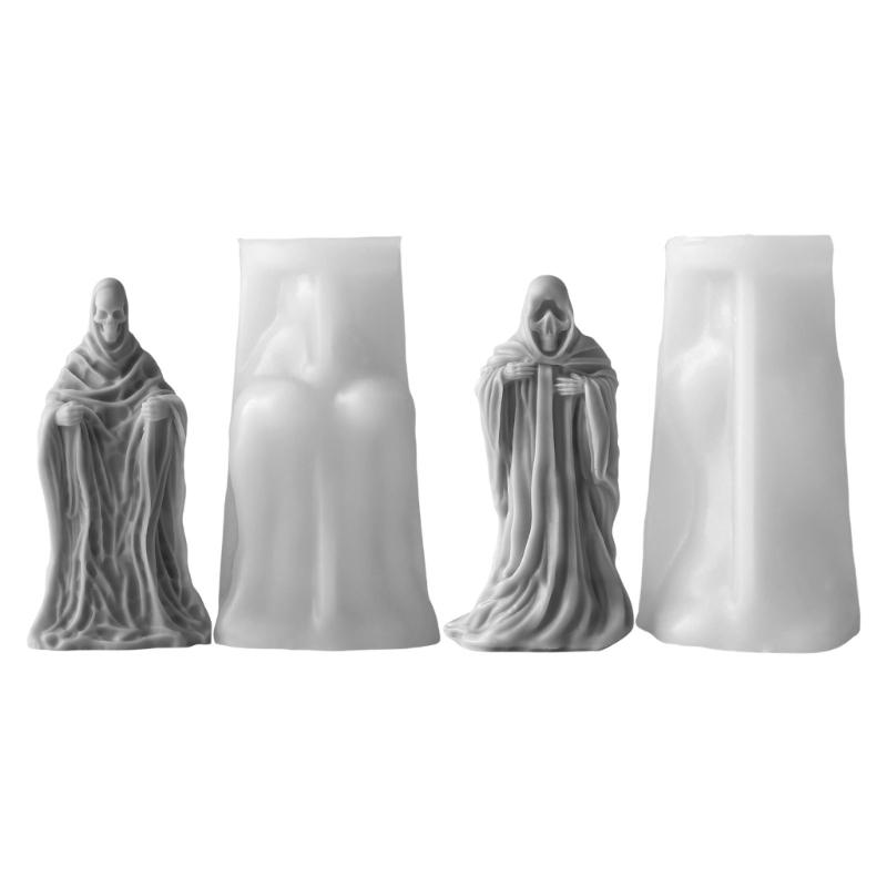 Reusable Skull Shaped Silicone Mould Halloweens Crafting Safe Materials Candle Soap Making Art Project Accessory