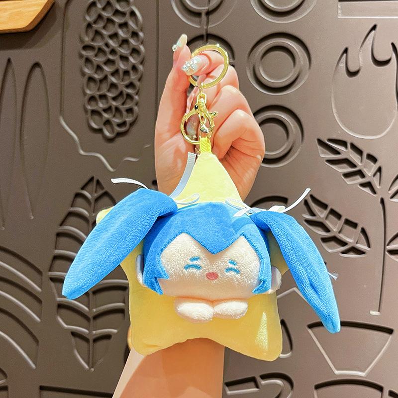 

Creative Animation Plush Hatsune Miku Lucky Star Keychain Cute Couple Bag Charm Present Accessories For Women Girls Birthday Party