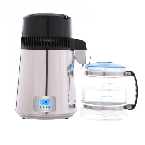 Shilanmei 4L Glass Water Distiller, Made of 304 Stainless Steel, Heat-Resistant and Durable, for Distilling Aromatic Plants, Purifying Water, and Heal