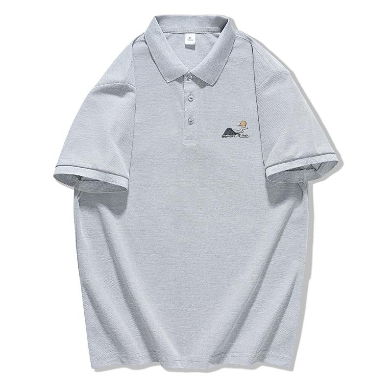 New Summer Men's Short-sleeved Top Thin Loose Lapel Short-sleeved POLO Shirt