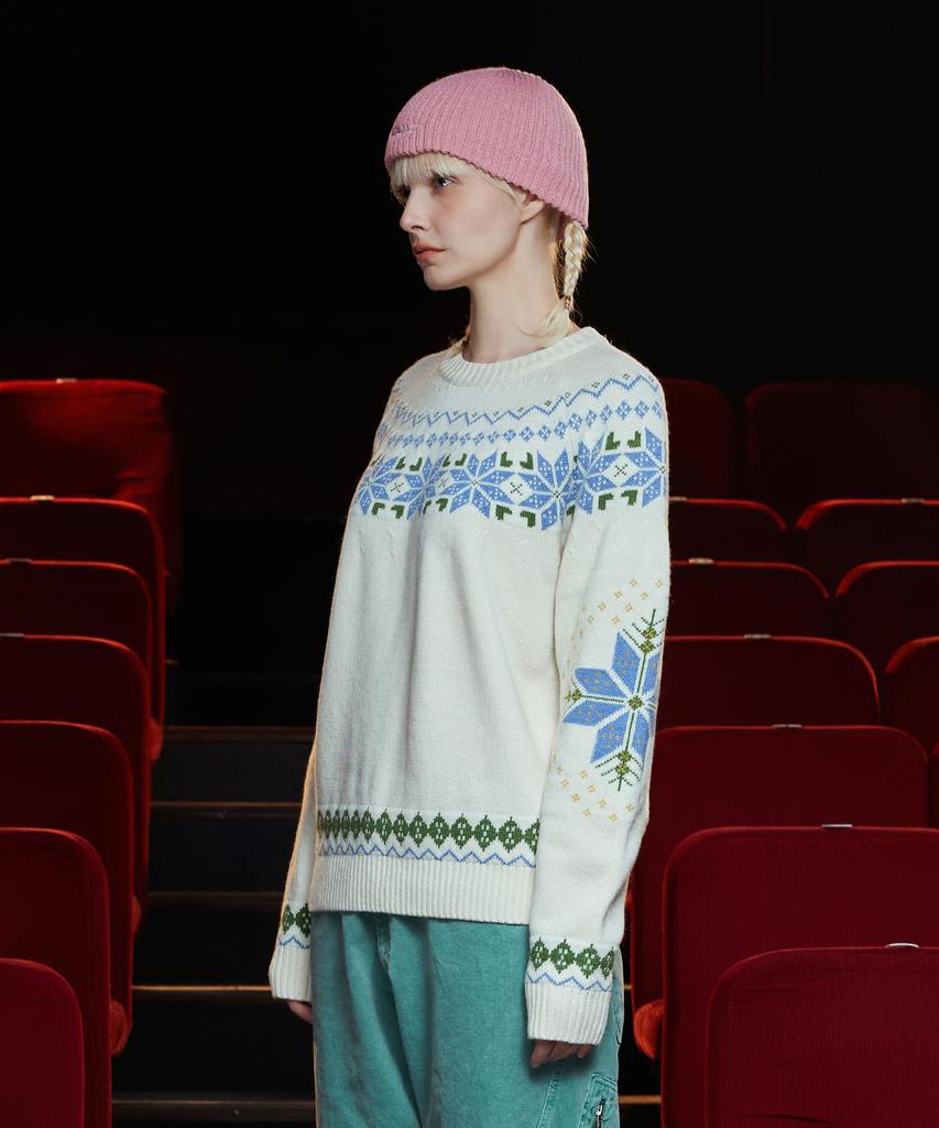 UNALLOYED Argyle Nordic Knit / Ivory