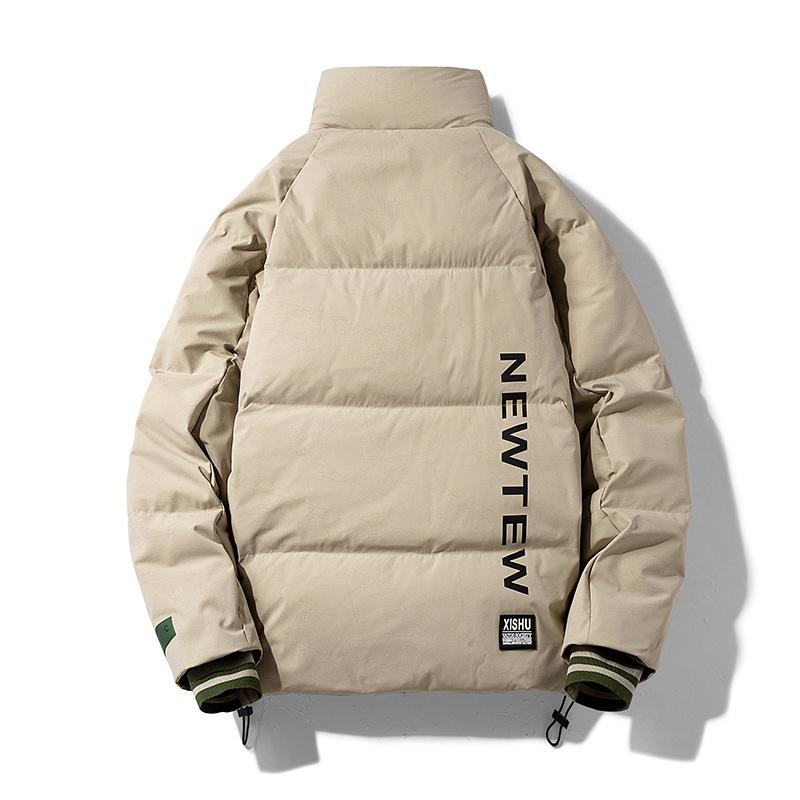 2025 New Winter White Duck Down Fake Two Pieces Down Jacket Men's Simple Warm Down Jacket Jacket Badge Casual Cotton Jacket