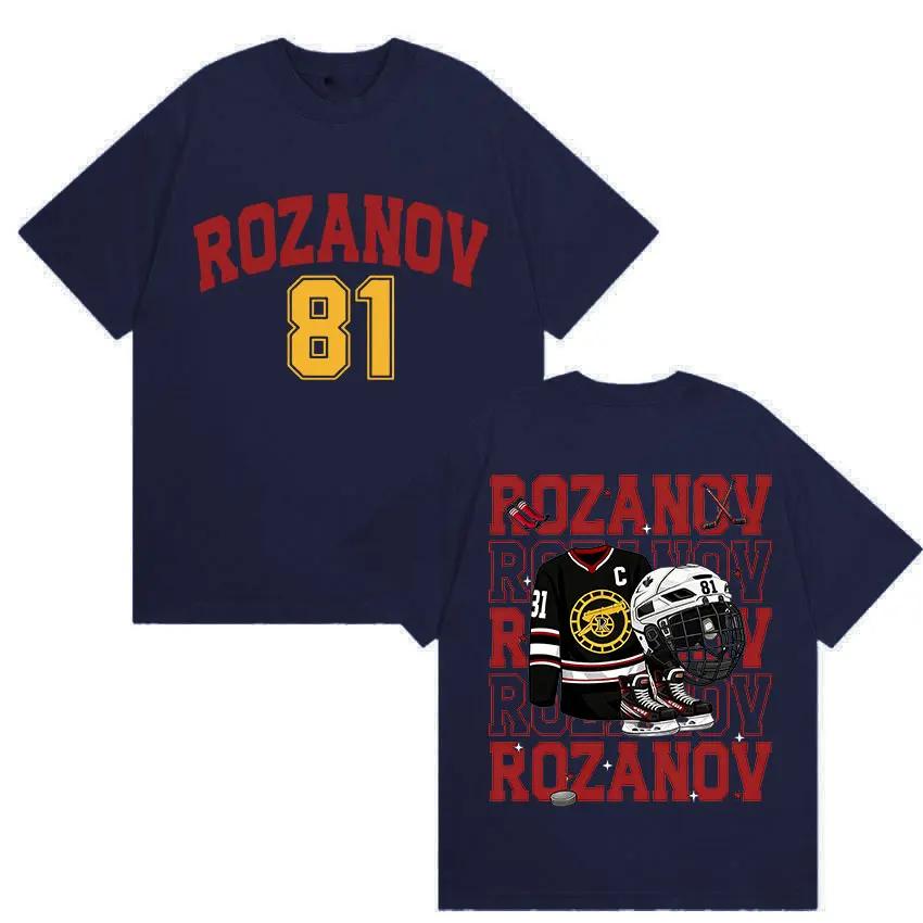 Ilya Rozanov 81 Boston Raiders T-Shirt Erbitterte Rivalität Harajuku Hohe Qualität Retro T-Shirts Herren Damen Baumwolle Kurzarm T-Shirt