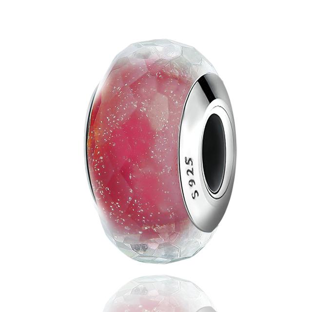 

Бусина из муранского стекла для женщин, подвески серебряного цвета, оригинальные дизайнерские круглые бусины, подвеска на удачу, очаровательные бусины для изготовления ювелирных изделий