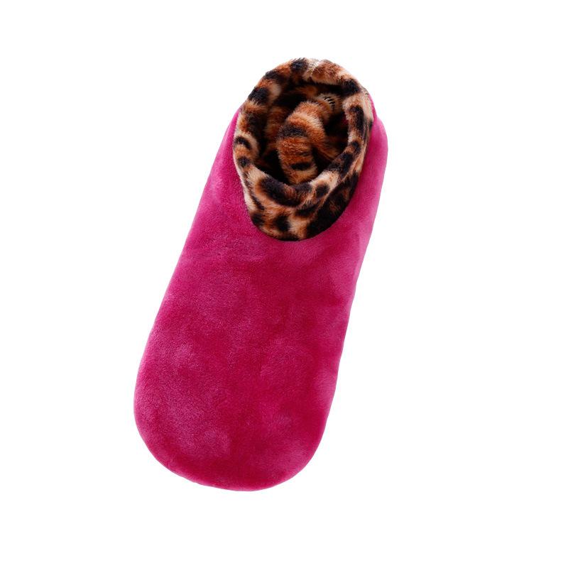 Damen Plus Samt Verdickte Rutschfeste Haussocken – Warme Halblange Überschuhe für Herbst & Winter.