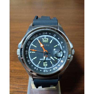 Used POLICE Police GMT Watch Working Used Quartz Rare