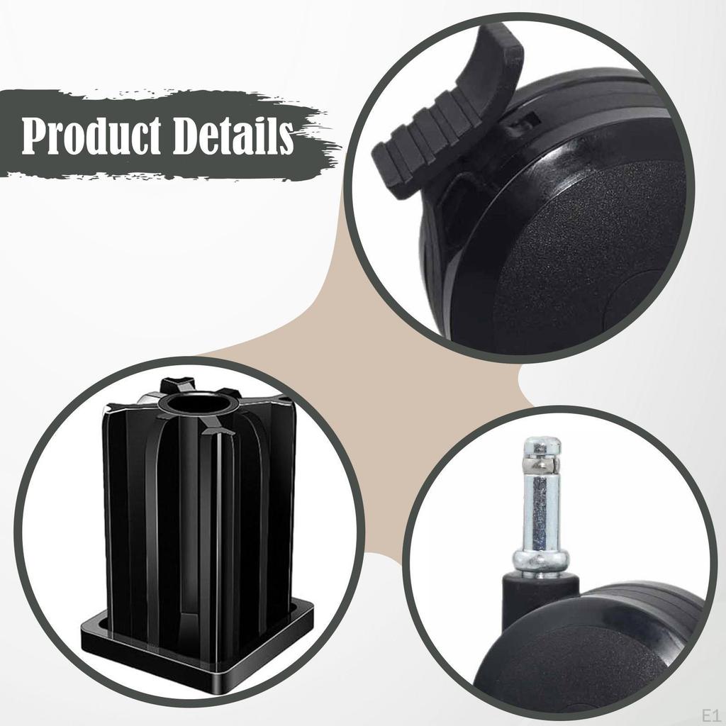 2 Pieces Locking Casters BBQ Grill Part 70Yard Component Patio Wheel Mechanism Garden