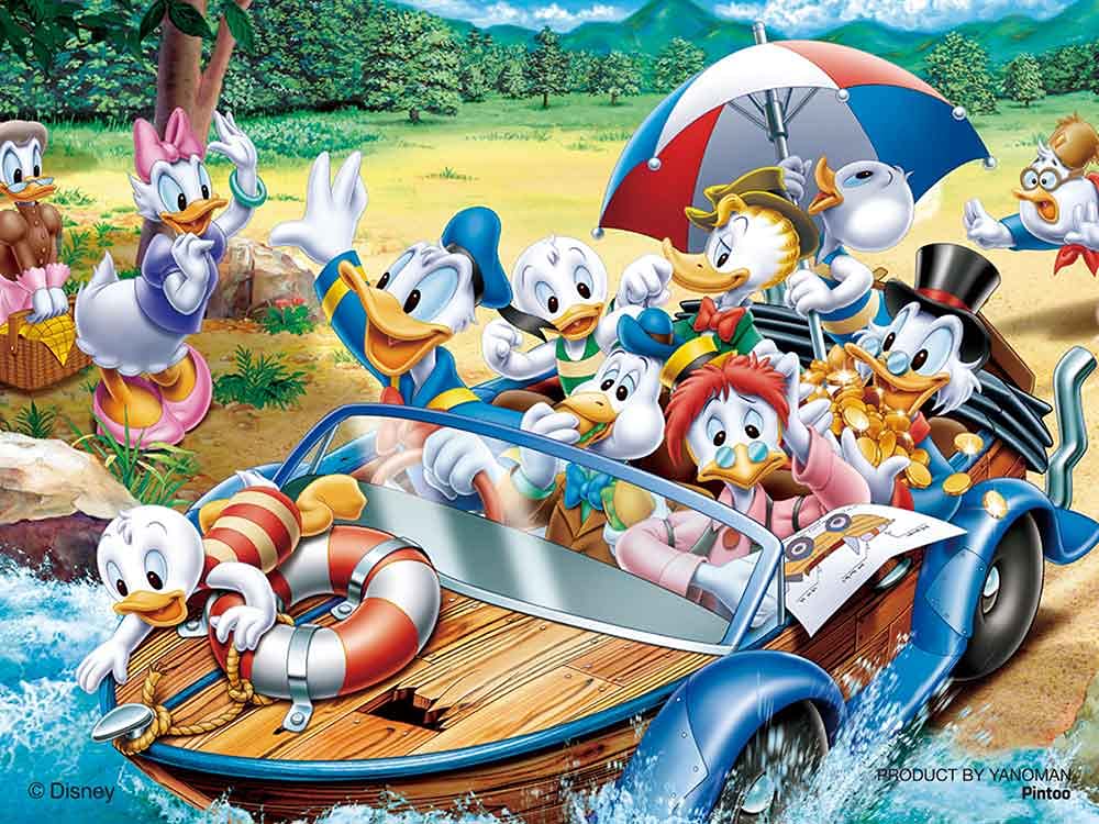 150-piece Jigsaw Puzzle Disney Donald Duck Family Party [Petit Paris Clear]
