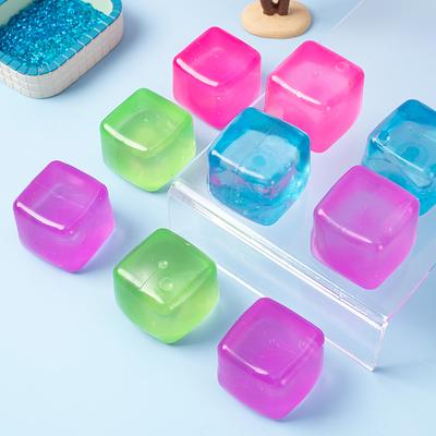 4 Colors Soft Ice Cubes Squishy Toys Stress Relief Balls Slow Rebound Sensory Fidget Toy For Kids Party Favors Birthday Gifts