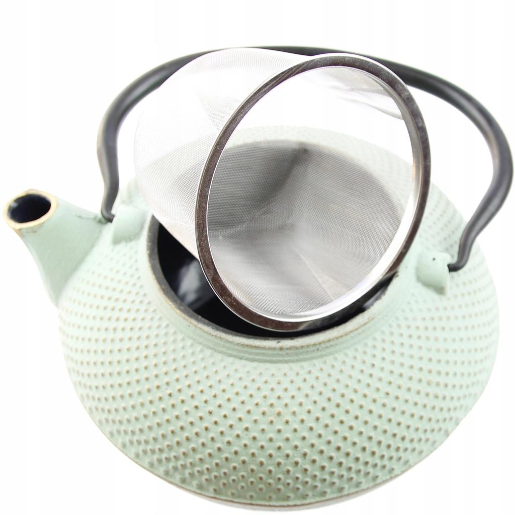 CAST IRON INFUSER 1.5L TEA TEAPOT SET 2x CUPS