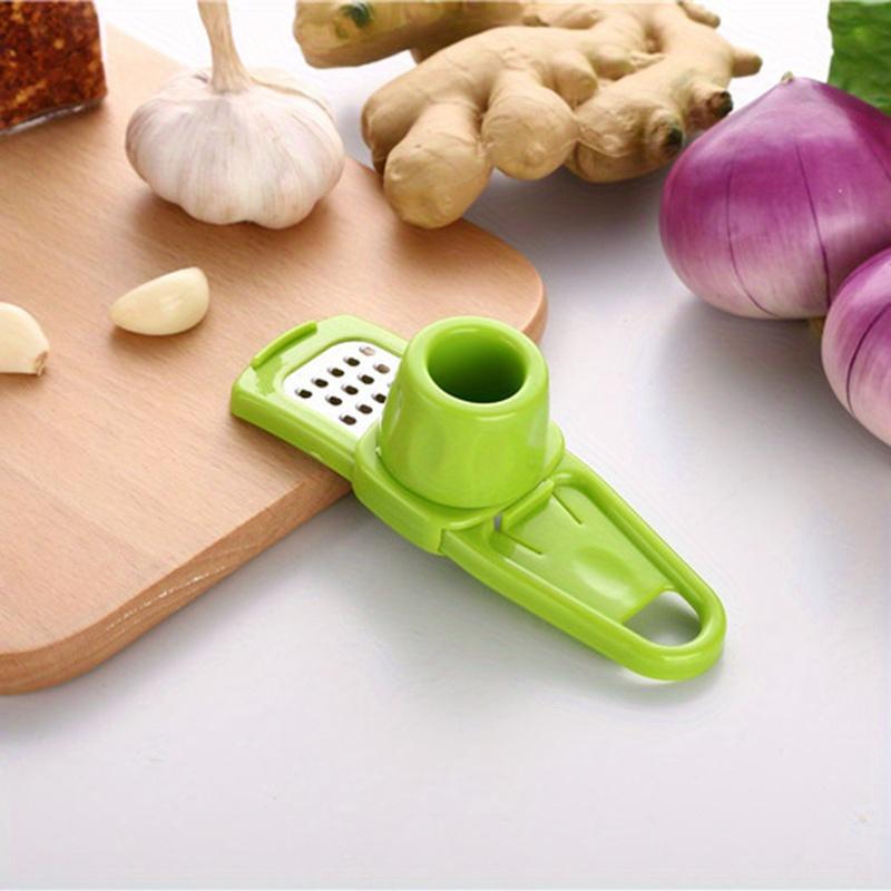 Manual Garlic Peeling Artifact,Manual Multifunctional Ginger Cutter,Plastic Kitchen Grater Grinder,Outdoor Cooking Grinding Tool