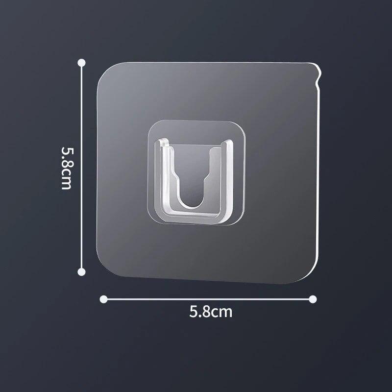 Dobbeltsidig selvklebende veggkroker Transparente kroker for flere formål Vanntette klær Luer Håndklekroker Kjøkken Badedørkroker