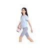 Anta Comfortable Breathable Versatile Short Sleeve T-Shirt Women Tops Frozen-Blue 962525104-6