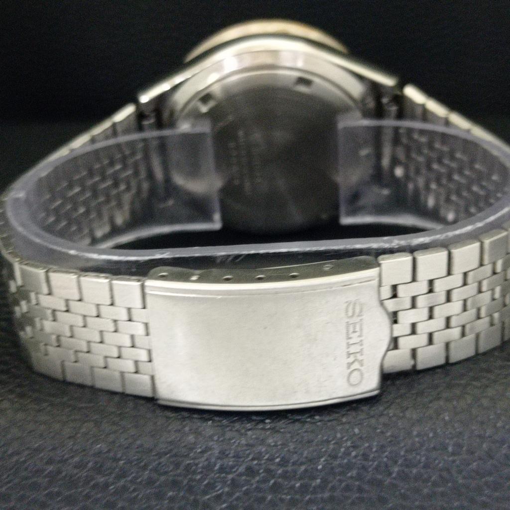 GENUINE VINTAGE SEIKO 5 AUTOMATIC 7019A JAPAN MENS BLACK DIAL WATCH a702413-5 R124-a702413