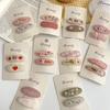 2Pcs Embroidery Flower Children's Hairpin Sweet Hair Clip Bangs Side Clip Hairpin Barrettes Headwear Hair Accessories Headdress