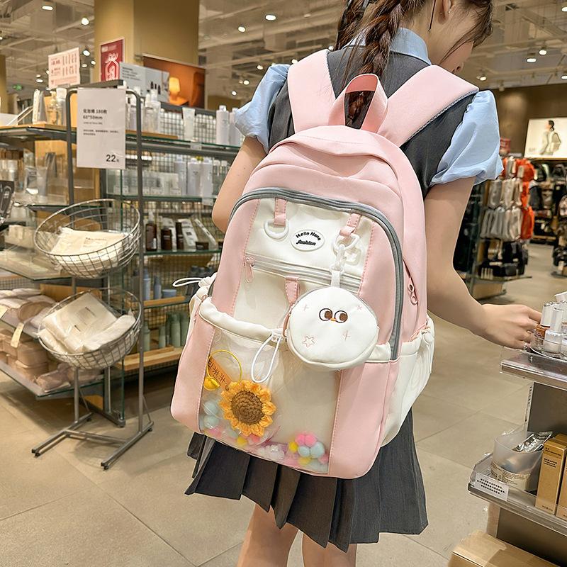 High-value Japanese Pain Bag Ins Style Large-capacity Backpack Junior High and High School Student Class School Bag Large-capacity Backpack Trend