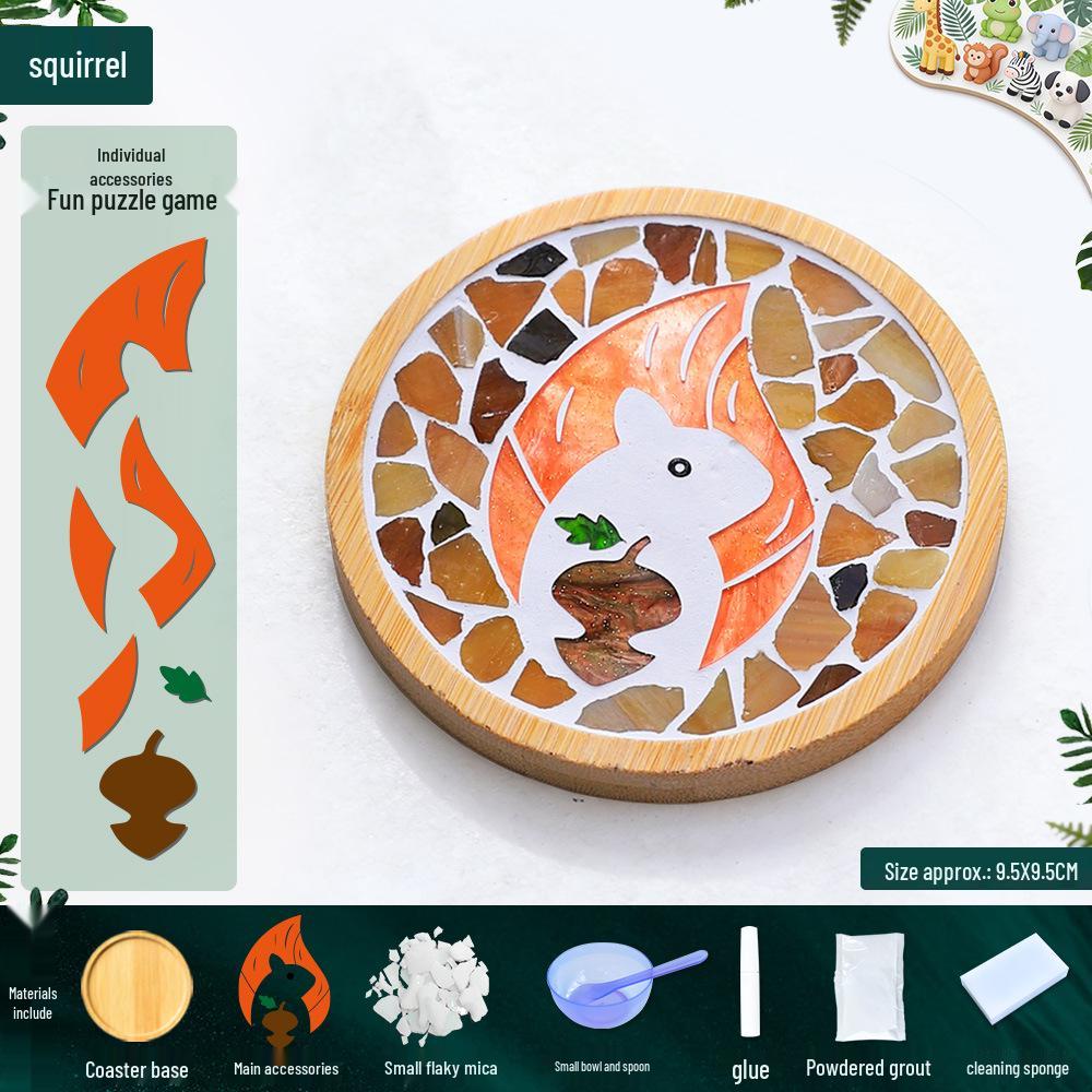 Mosaic Coaster DIY Kit: Creative Handmade Collage Art Set
